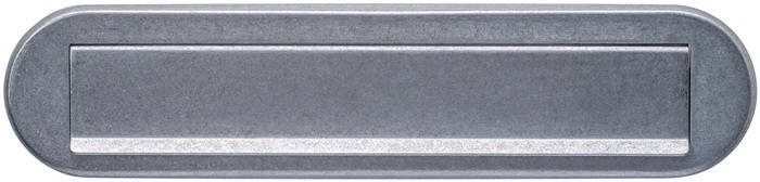 Briefeinwurf VA Edelstahl vibriert ov.77mm 340mm INTERSTEEL