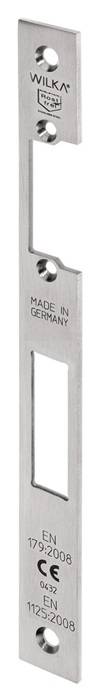Schließblech P672 VA ma geb.E-Öffner Flachschließbl.f.Fluchttüren B.24xL.243mm