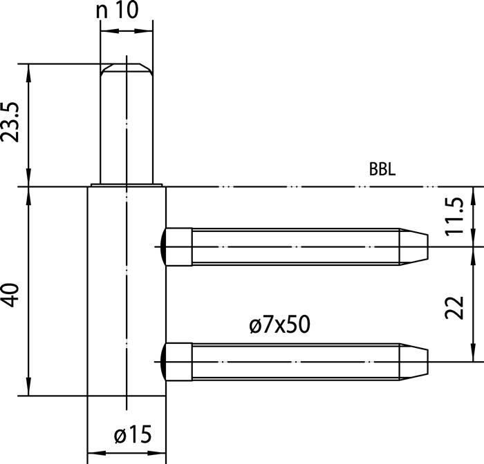 Rahmenteil V 3400 WF STA tiefschwarz f.2-tlg.Holzzargen SIMONSWERK