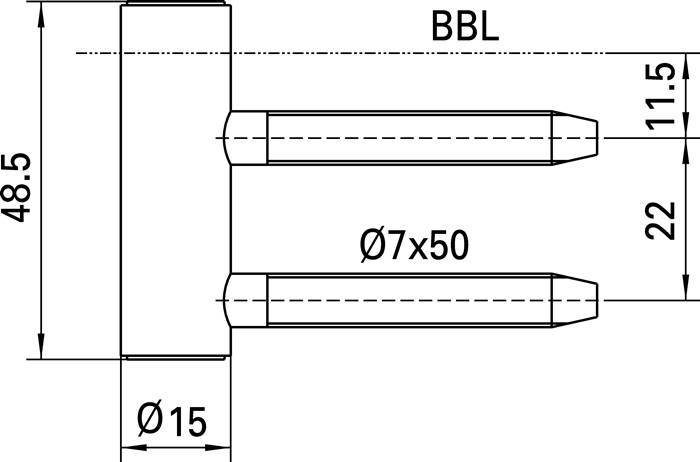 Rahmenteil V 4400 WF STA tiefschwarz f.3-tlg.Holzzargen SIMONSWERK