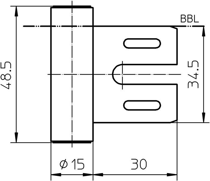 Rahmenteil V 8000 WF STA tiefschwarz f.3-tlg.Stahlzargen SIMONSWERK