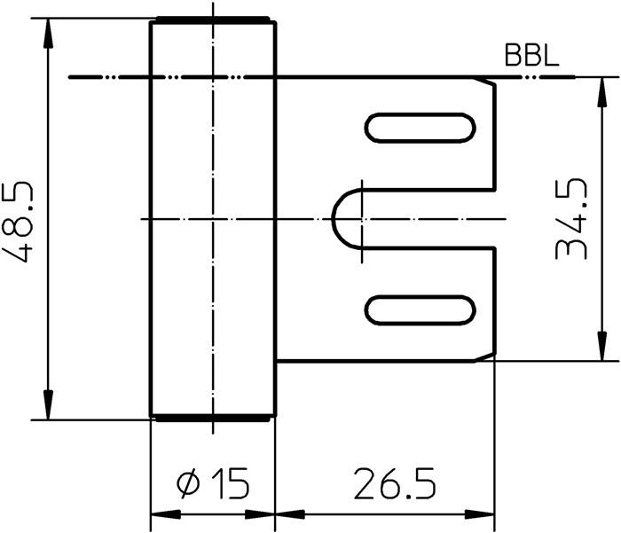Rahmenteil V 8000 WF STA tiefschwarz f.3-tlg.Stahlzargen SIMONSWERK