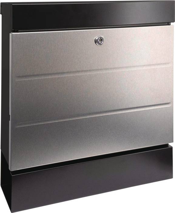 Briefkastenset NewYork 6850 B+S H.405mm B.364mm T.110mm schwarz/Edelstahl VA