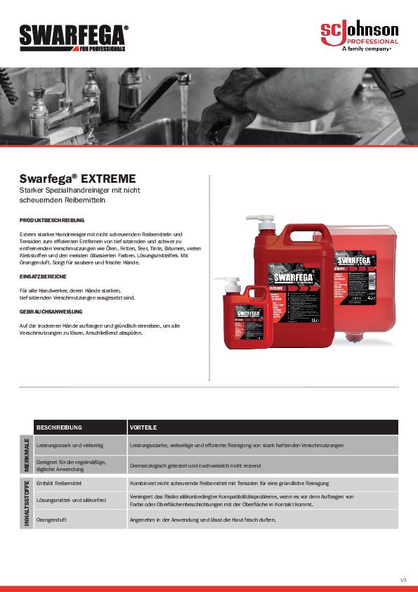 Handreinigungspaste Swarfega® Extreme 1l Paste SWARFEGA