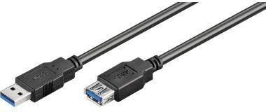 Goobay USB Verlängerungskabel 93999 USB 3.0 3m A-Stecker/A-Buchse sw