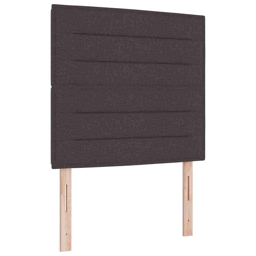 vidaXL Boxspringbett mit Matratze Dunkelbraun 90 x 190 cm Stoff