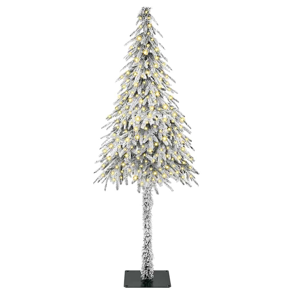 vidaXL Weihnachtsbaum mit 300 LEDs Weiß 210 cm PE und Stahl