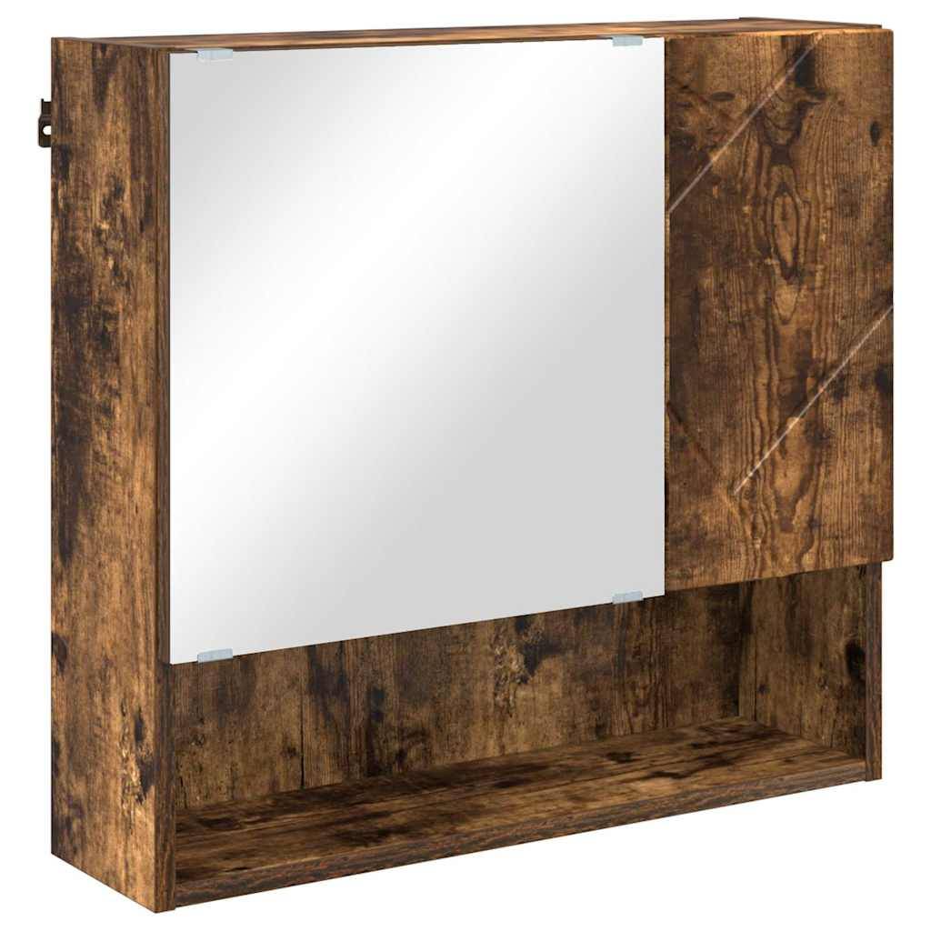 vidaXL Spiegelschrank Geräucherte Eiche 59 x 17 x 55 cm Holzwerkstoff