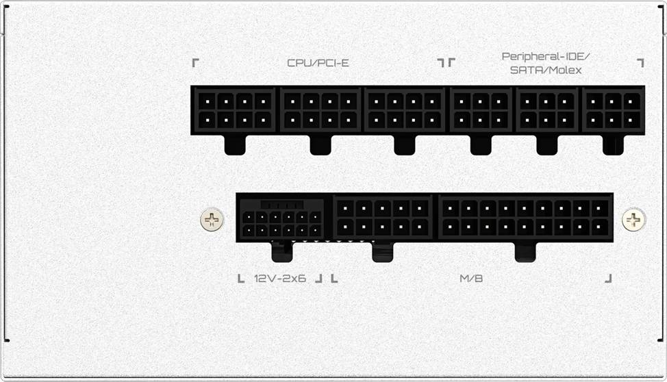 Stromversorgungsstecker-Schaltplan mit drei Abschnitten: „CPU/PCI-E