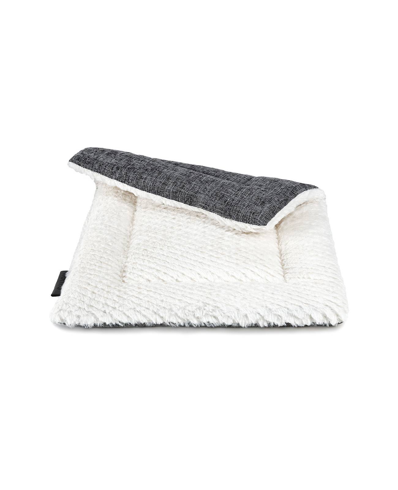 lionto Katzen-Wendedecke, flauschige, wendbare Decke für Sofa, Körbchen & Fensterbrett, pflegeleicht & robust, 50x35 cm