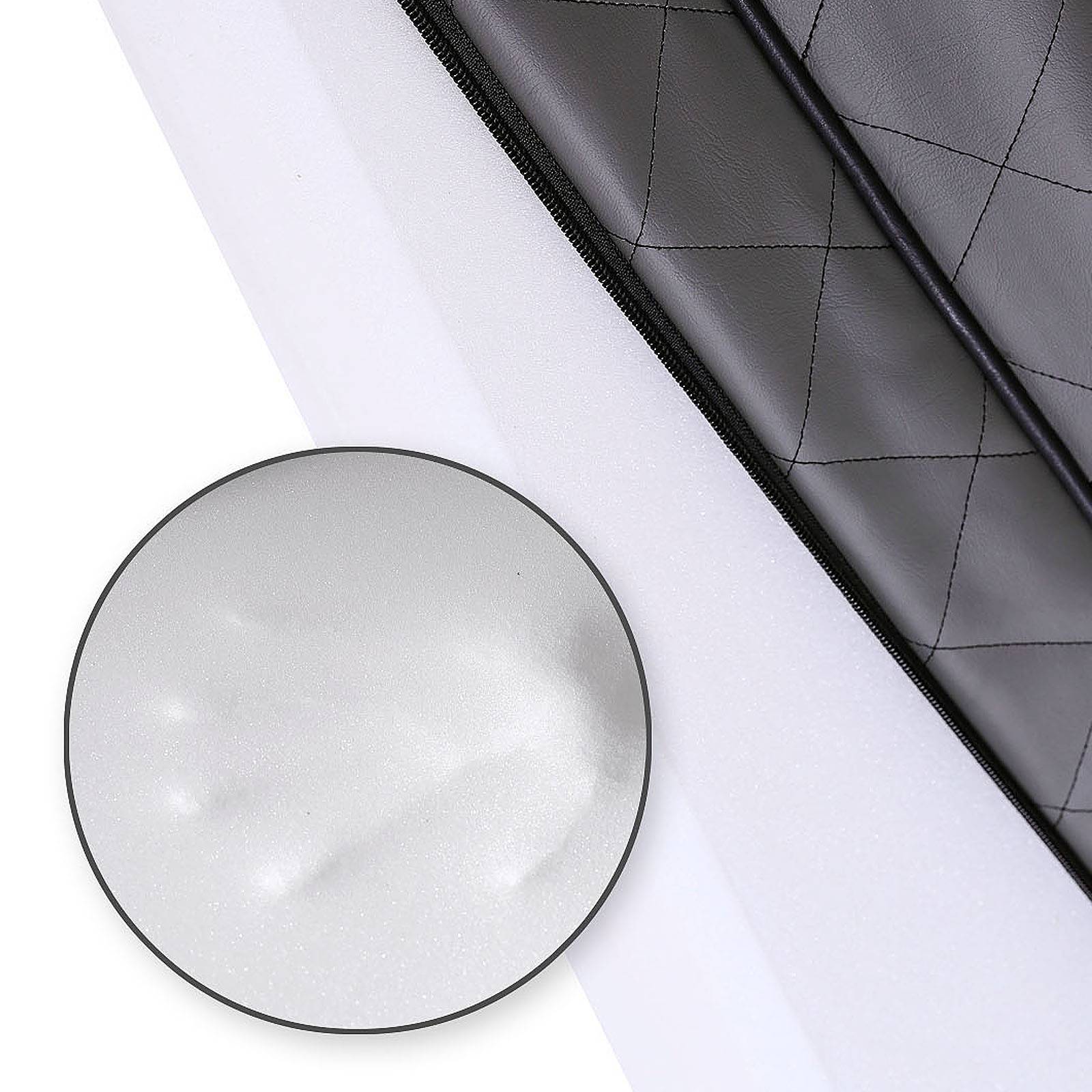 lionto Hundematte orthopädisch, druckentlastende Memory-Foam Liegefläche, rutschfeste Unterseite & abnehmbarer Bezug, 100x70 cm, grau