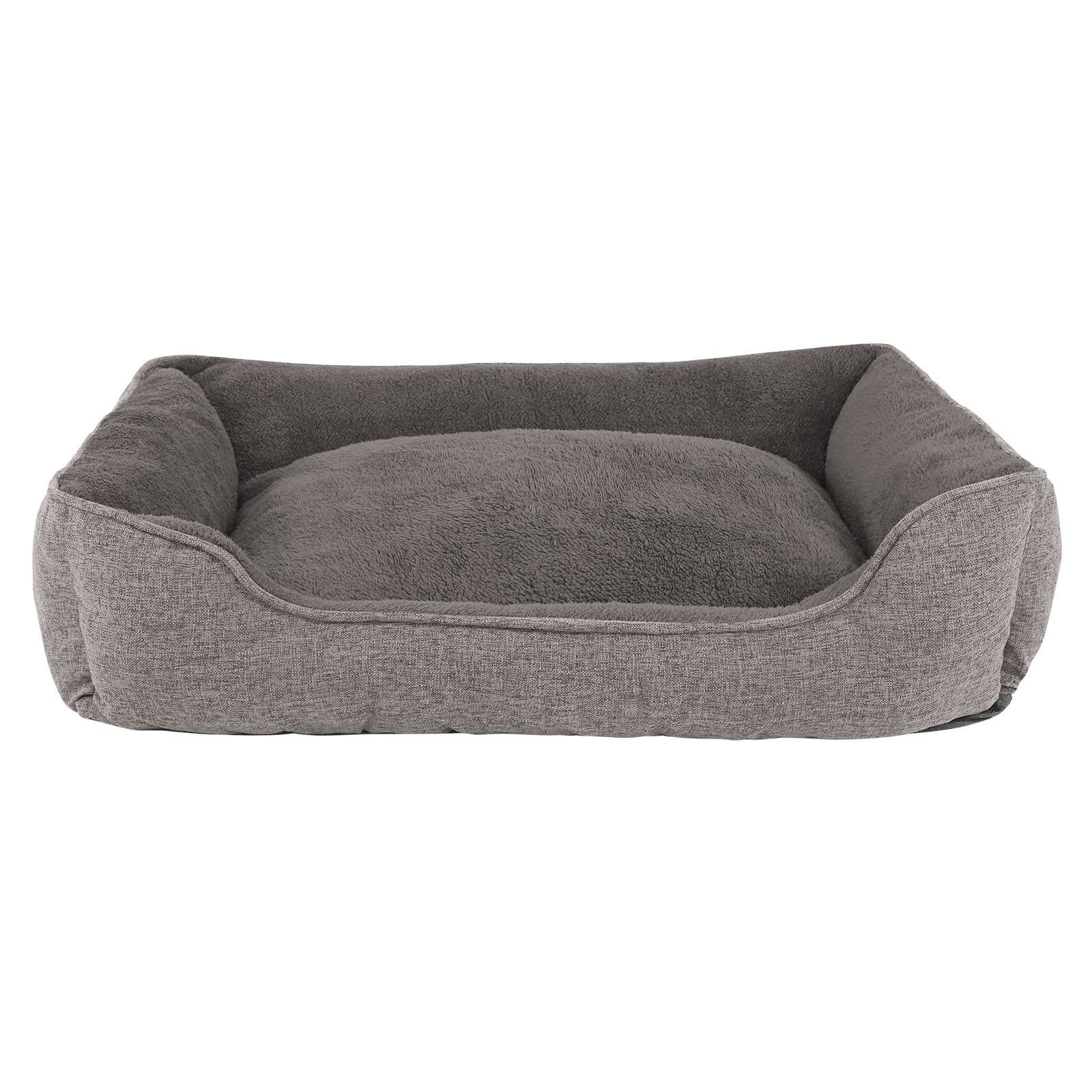 lionto Hundebett mit abnehmbarem Bezug, 110x80 cm, grau