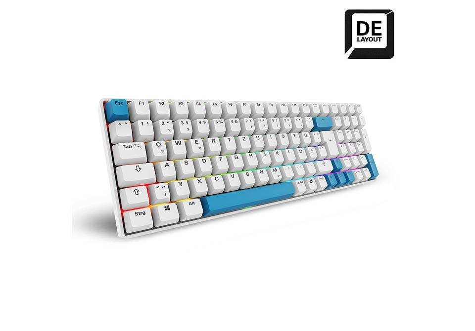 Sharkoon Gaming Tastatur Skiller SGK50S2 PBT weiß-gelb RGB