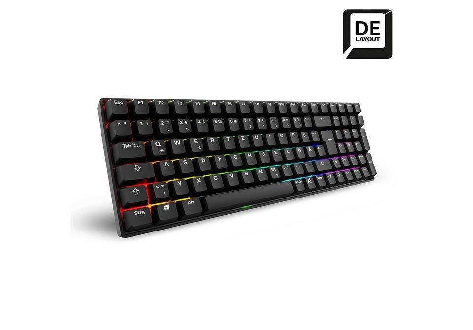 Sharkoon Gaming Tastatur Skiller SGK50S2 PBT schwarz-gelbRGB