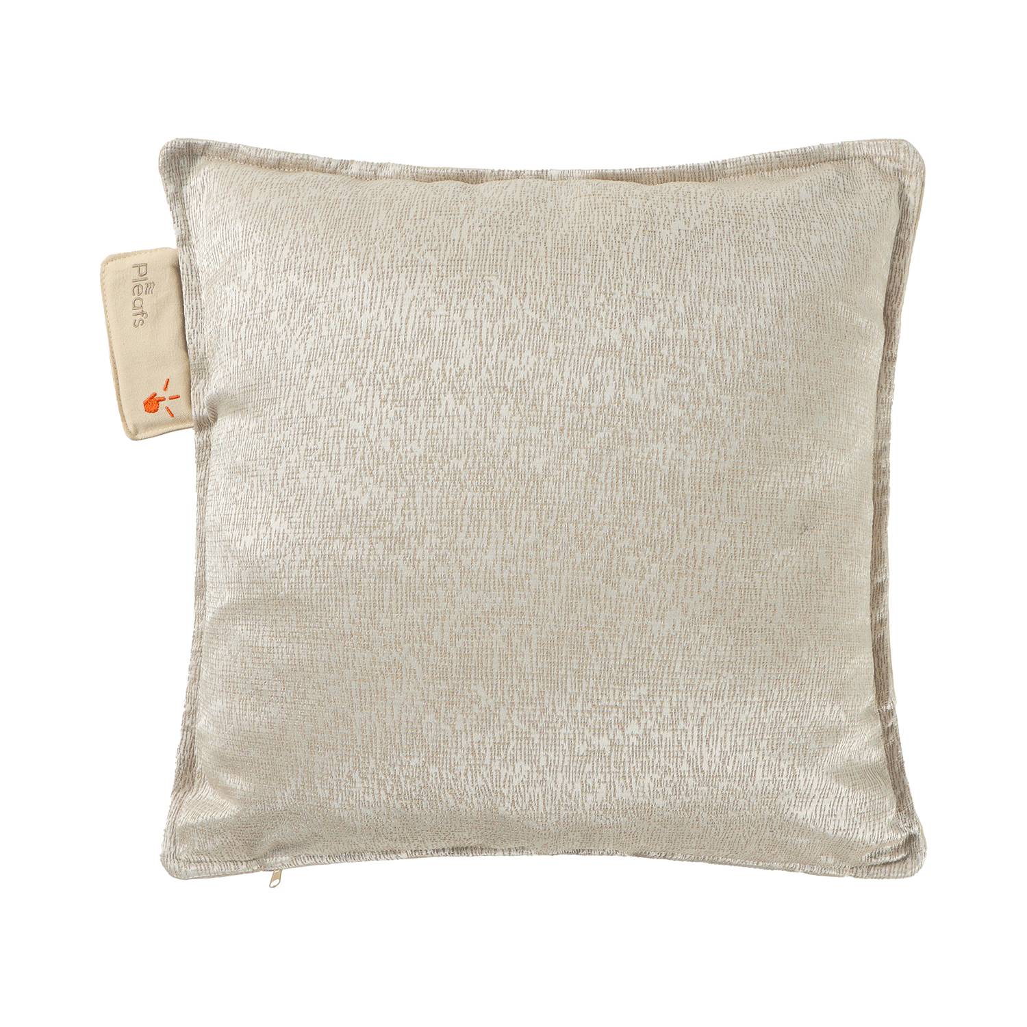 Kabelloses Pleafs® Heizkissen Boho 45x45 cm – 3 Heizstufen, bis 6 Std. Akkulaufzeit, Dark Vanilla