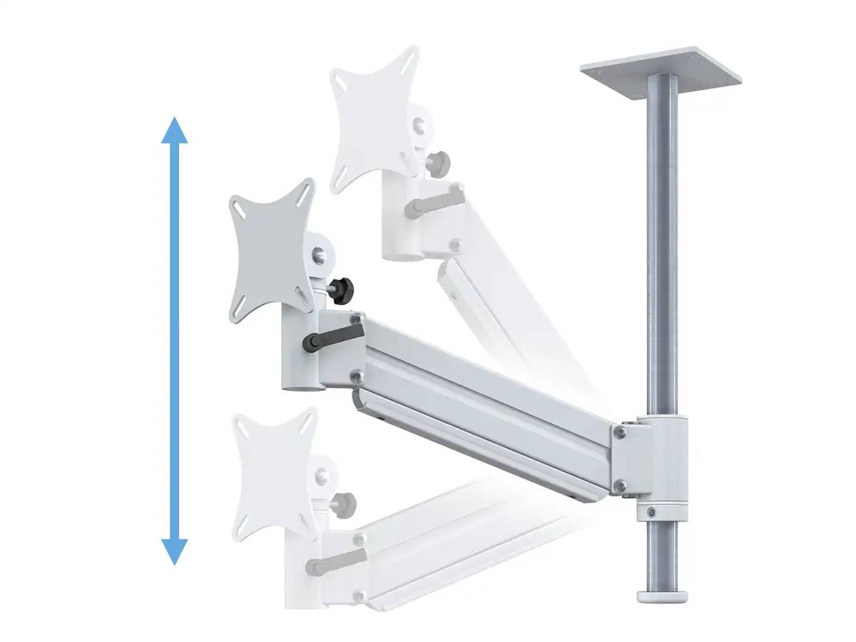 TFT-Lift Monitorhalter für 1 Bildschirm mit Deckenhalter 17"-32" 9001 (Cremeweiß)