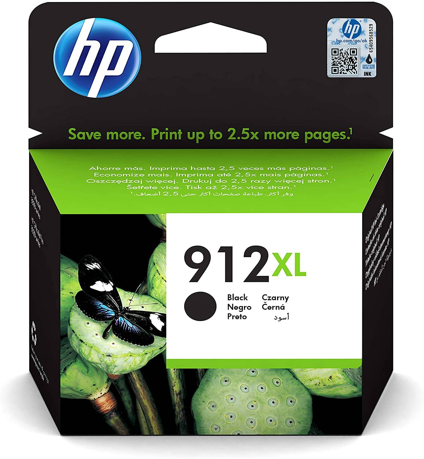 HP 912XL (3YL84AE) Original Druckerpatrone mit hoher Reichweite (für HP OfficeJet Pro 8010, HP OfficeJet Pro 8020) schwarz