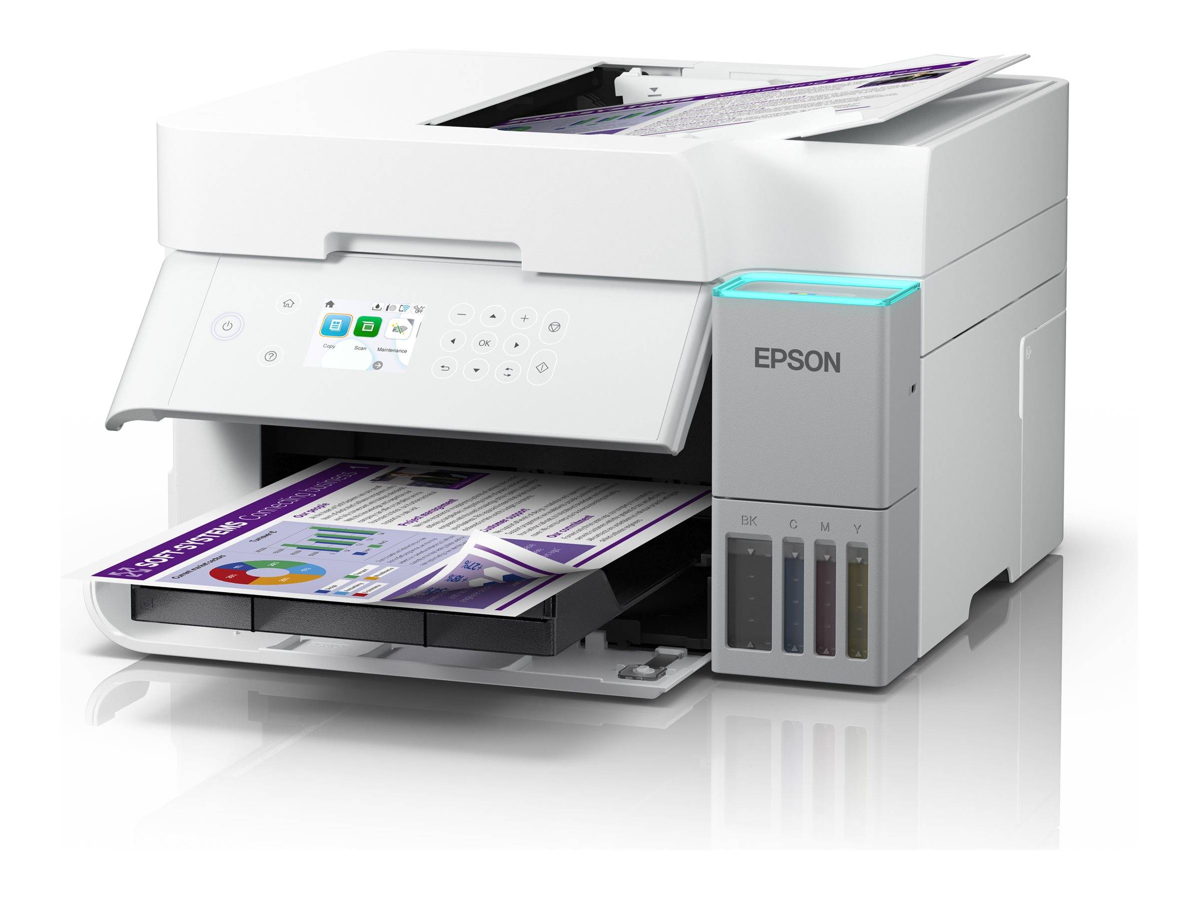 EPSON EcoTank ET-3956 3 in 1 Tintenstrahl-Multifunktionsdrucker weiß