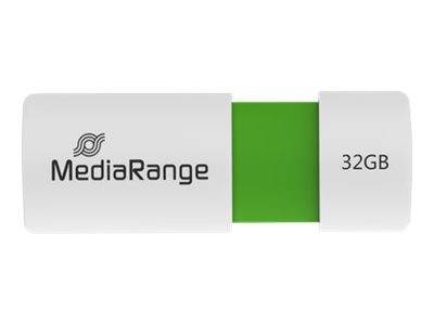 MediaRange USB-Stick 32GB USB 2.0 Slider green Eingabe / Ausgabe