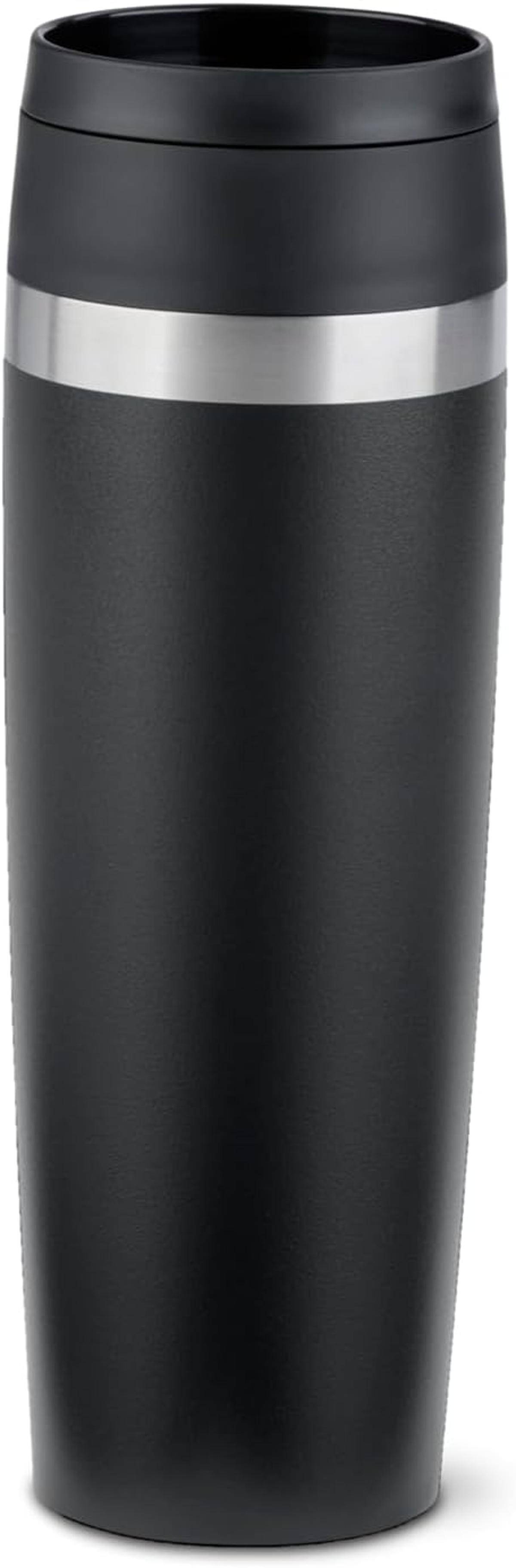 EMSA N2023550 Travel Mug Classic 0,5 Liter Thermobecher Edelstahl schwarz