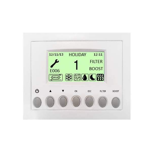 Aerauliqua QR230E KWL Lüftungsanlage mit Bypassfunktion und Entalpie Wärmetauscher