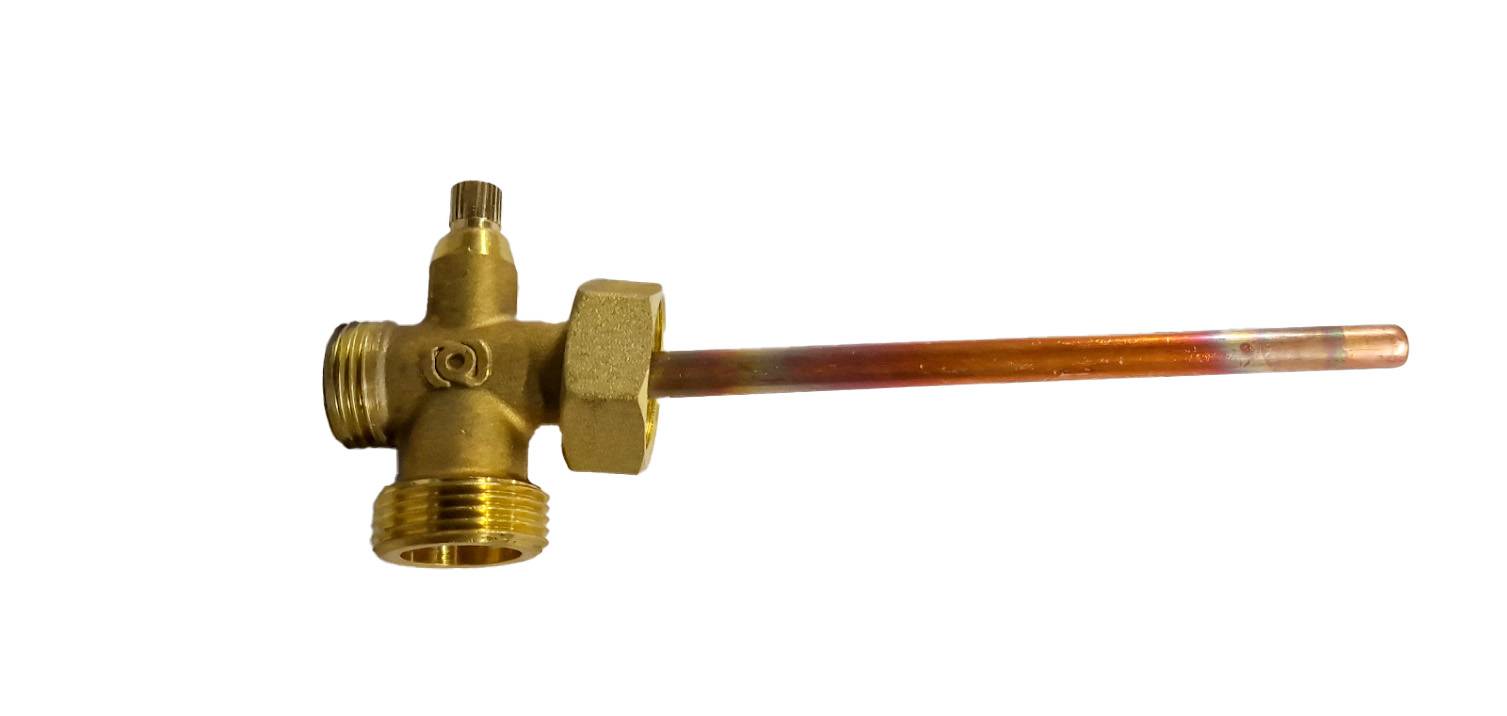 Sensor / Fühler T-Stück mit Handentlüfter lang 3/4"