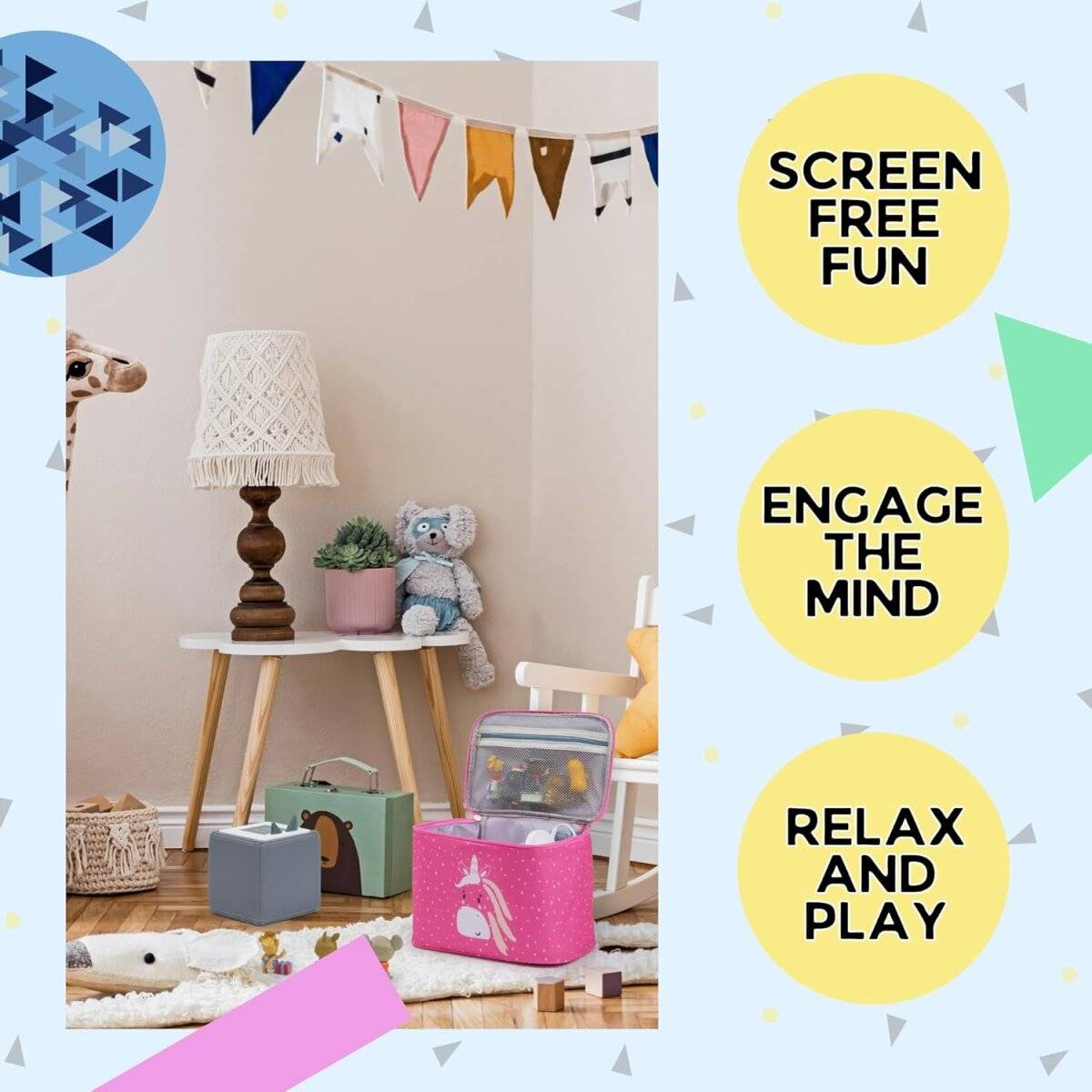 Liebeszeug Tasche kompatibel mit Toniebox Tragetasche mit Platz für 15 Hörfiguren, Kopfhörer und Ladegerät