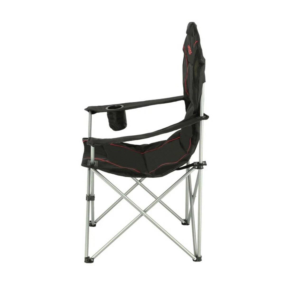 NILS NC3080 Campingstuhl – Klappbarer Outdoor-Stuhl Angelstuhl mit Tragetasche Schwarz