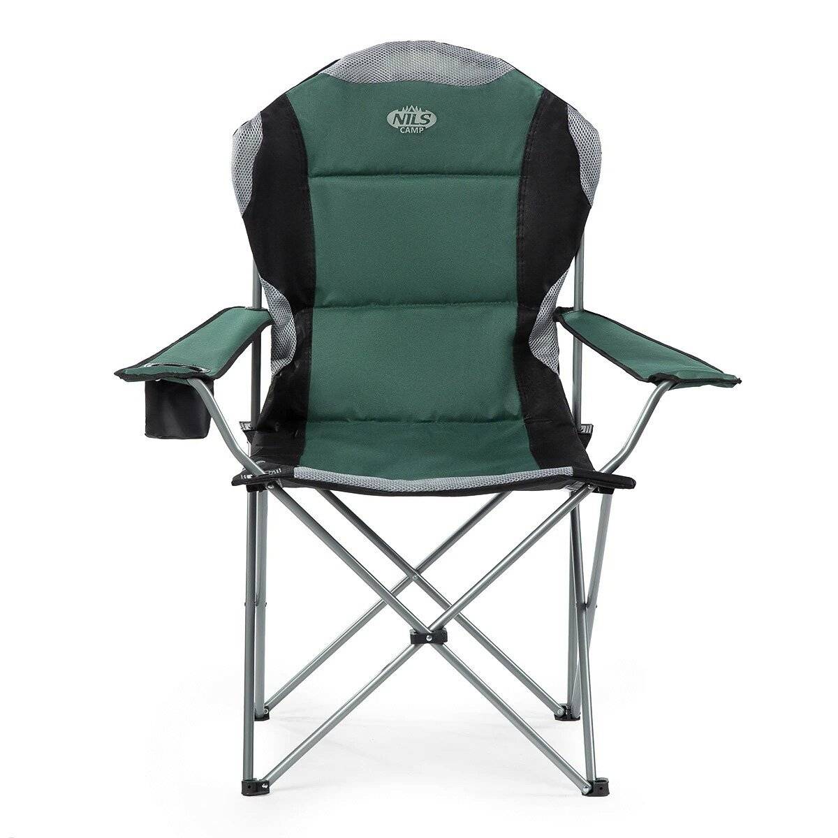NILS NC3080 Campingstuhl – Klappbarer Outdoor-Stuhl Angelstuhl mit Tragetasche Grün