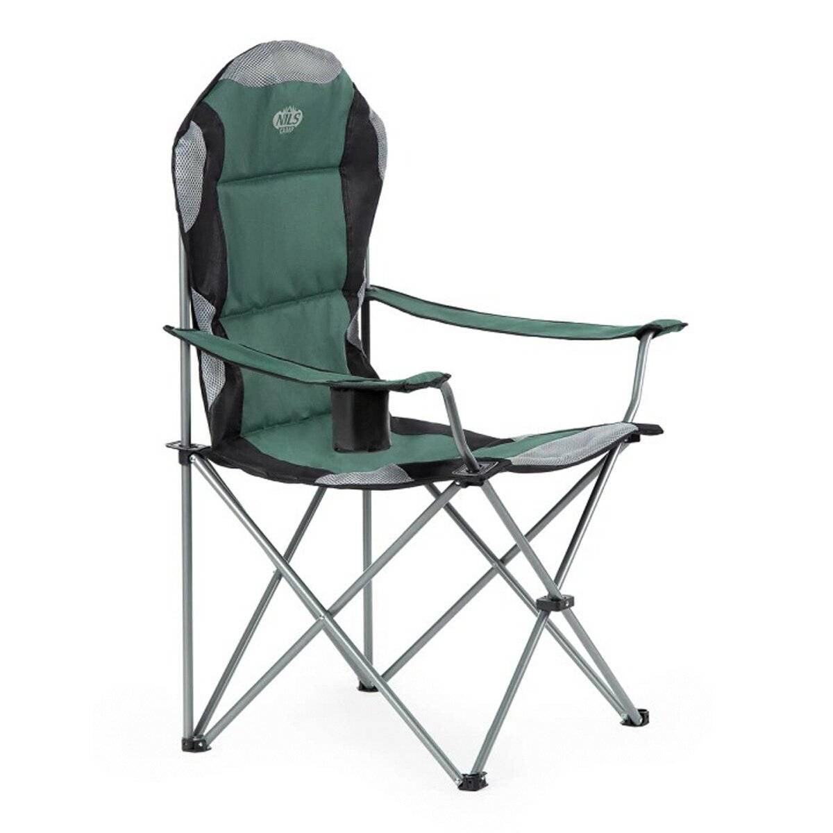 NILS NC3080 Campingstuhl – Klappbarer Outdoor-Stuhl Angelstuhl mit Tragetasche Grün