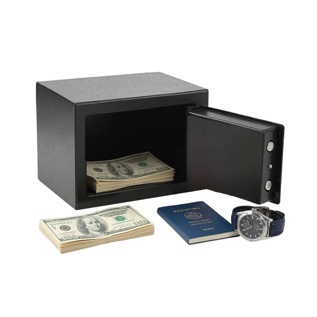 Tresor mit elektronischem Zahlenschloss & Notschlüssel - 8,5 L, 31 x 20 x 20 cm