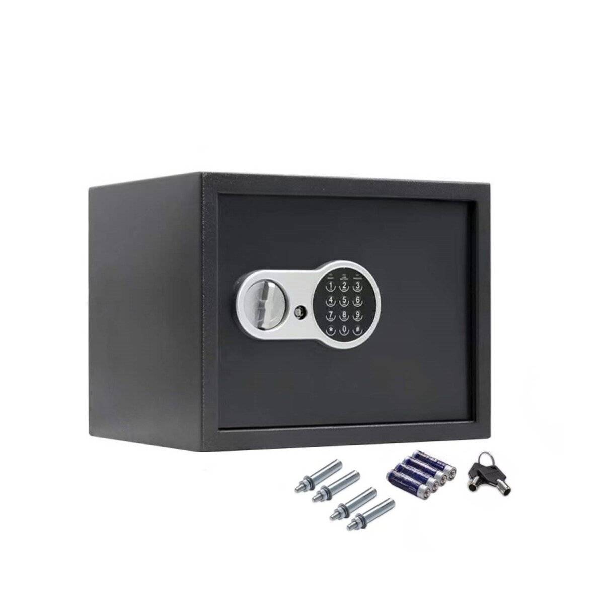Tresor mit elektronischem Zahlenschloss & Notschlüssel - 16 L, 35 x 25 x 25 cm
