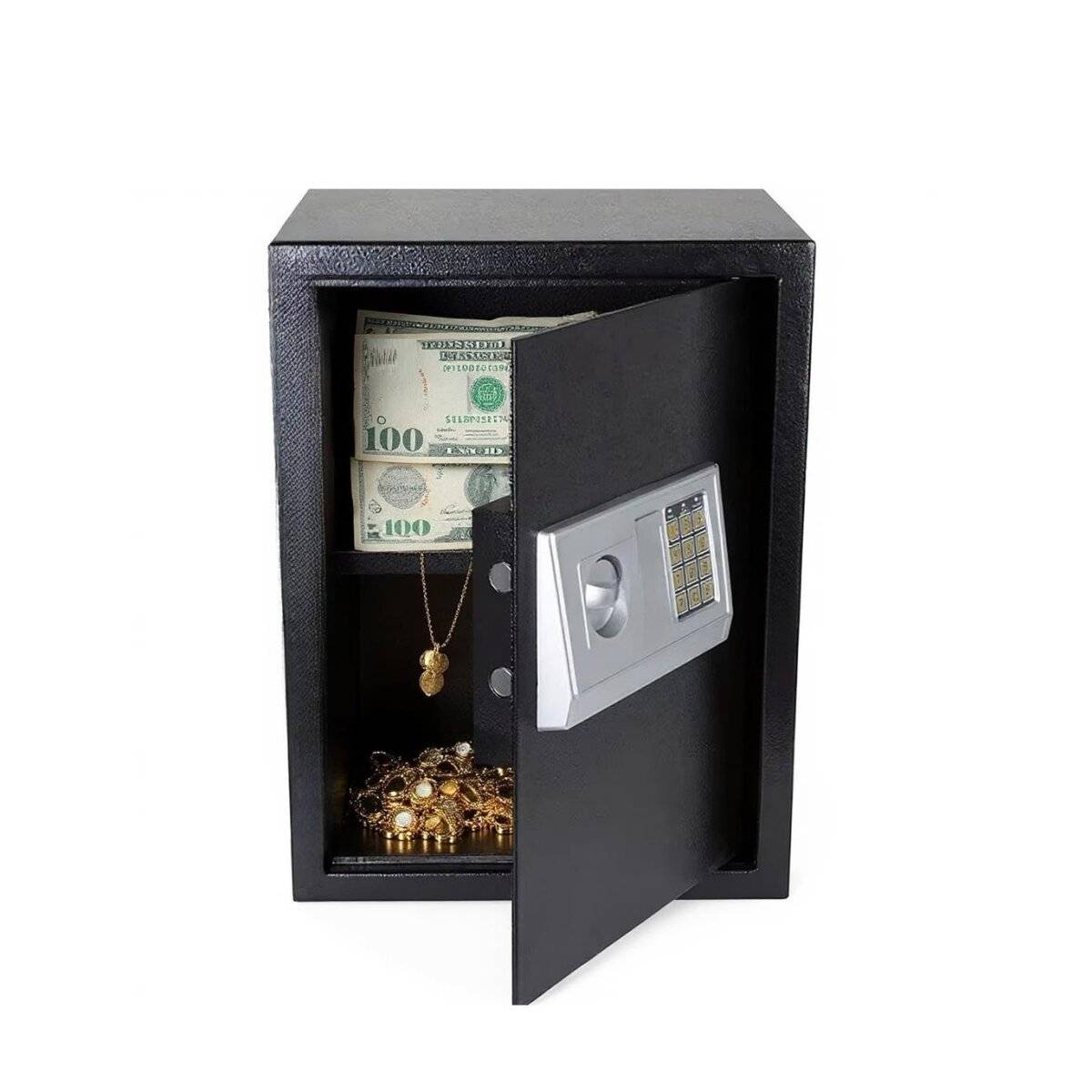 Tresor mit elektronischem Zahlenschloss & Notschlüssel - 43 L, 50 x 35 x 30 cm