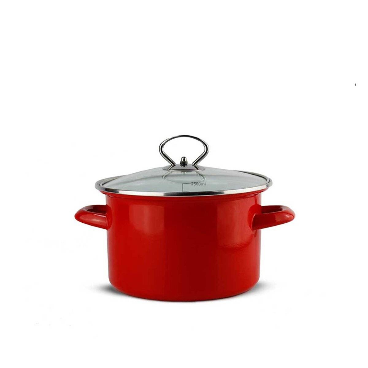 Kochtopf Metallic Red 20 cm – Robust, Induktionsgeeignet & Spülmaschinenfest
