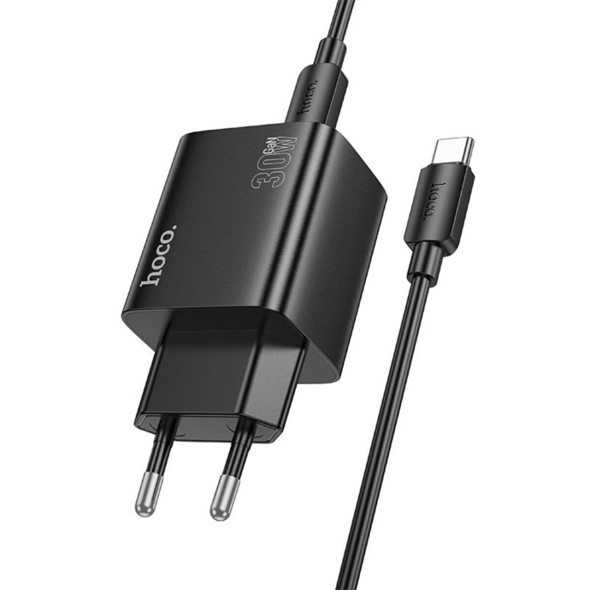 HOCO Netz-Ladegerät N56 30W mit 2× USB-C + 2× USB-A und 1 m USB-C Kabel