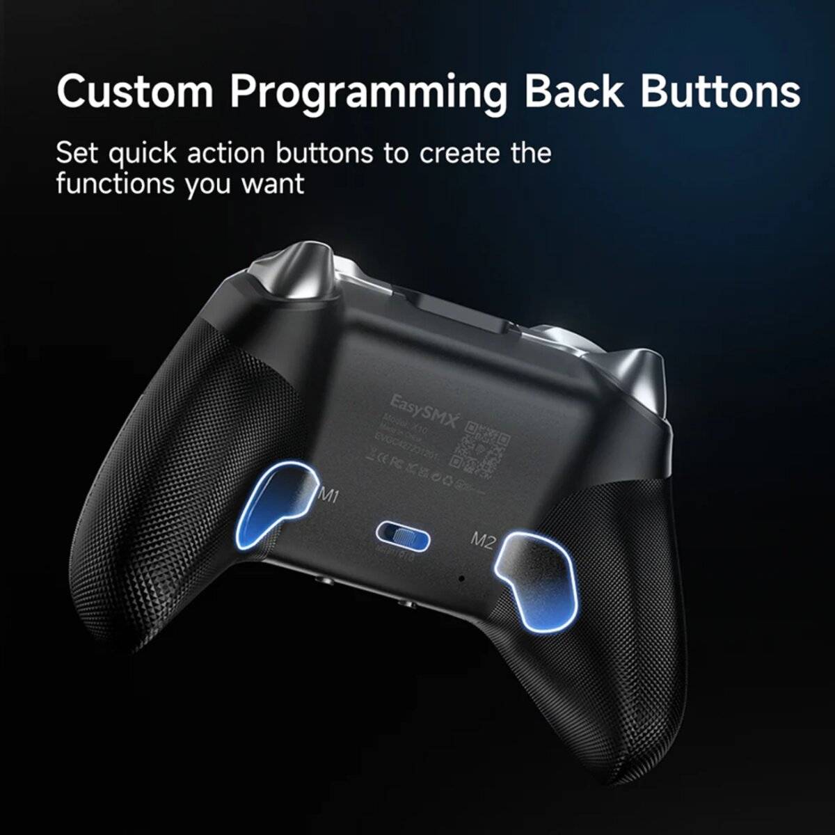 EasySMX X10 PC Controller mit Hall Triggers und Joysticks, Bluetooth Wireless Grau