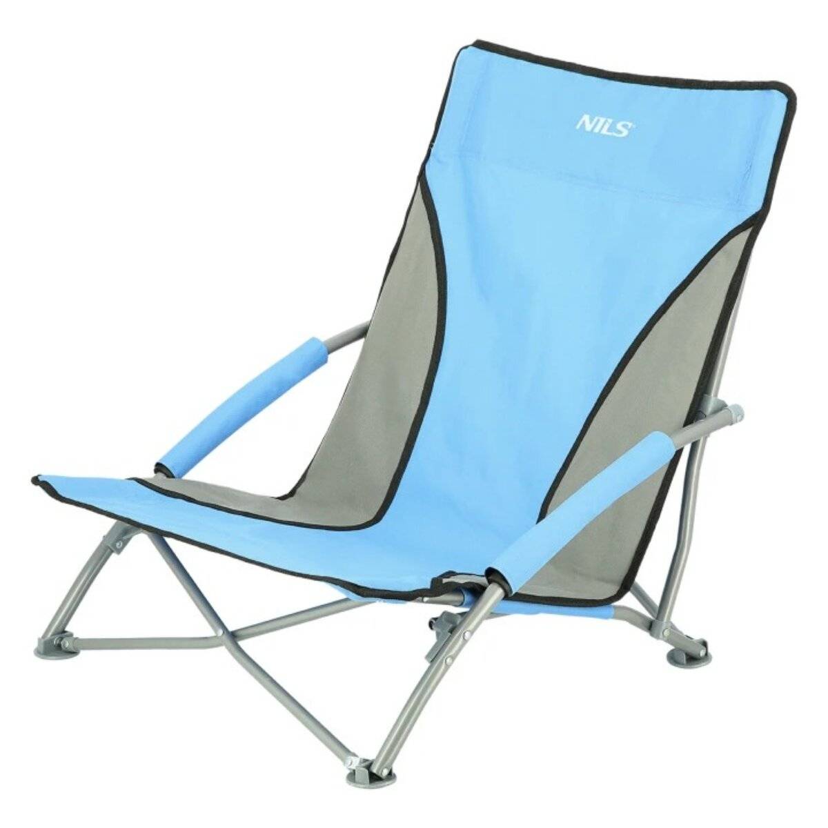 NILS CAMP NC3035 Campingstuhl – klappbarer Outdoor Stuhl mit Tragetasche Hellblau