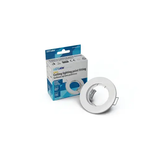 LED Labs SARA Einbaurahmen für GU10 Deckenleuchte IP20 Rund Ø 55 mm Bohrloch Weiß LED Labs SARA Einbaurahmen für GU10 Deckenleuchte IP20 Rund Ø 55 mm Bohrloch Weiß