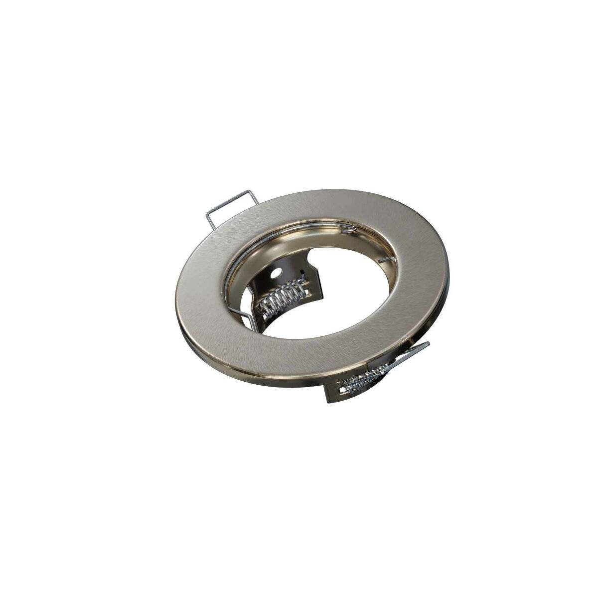 LED Labs SARA Einbaurahmen für GU10 Deckenleuchte IP20 Rund Ø 55 mm Bohrloch Seidenmatt verchromt