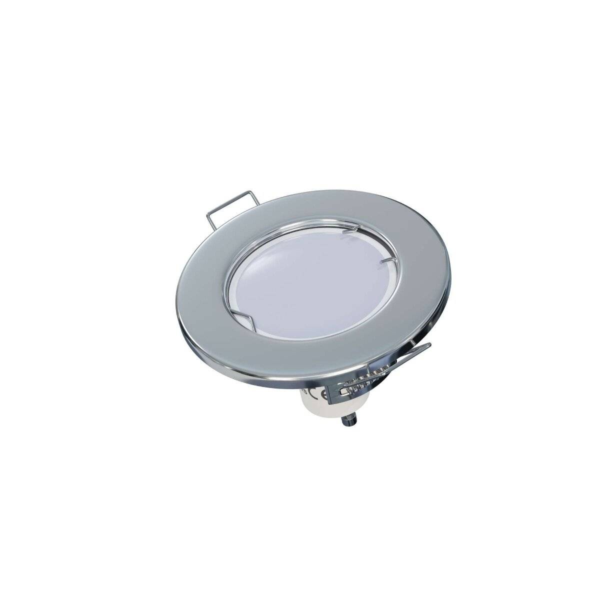 LED Labs SARA Einbaurahmen für GU10 Deckenleuchte IP20 Rund Ø 55 mm Bohrloch Chrom