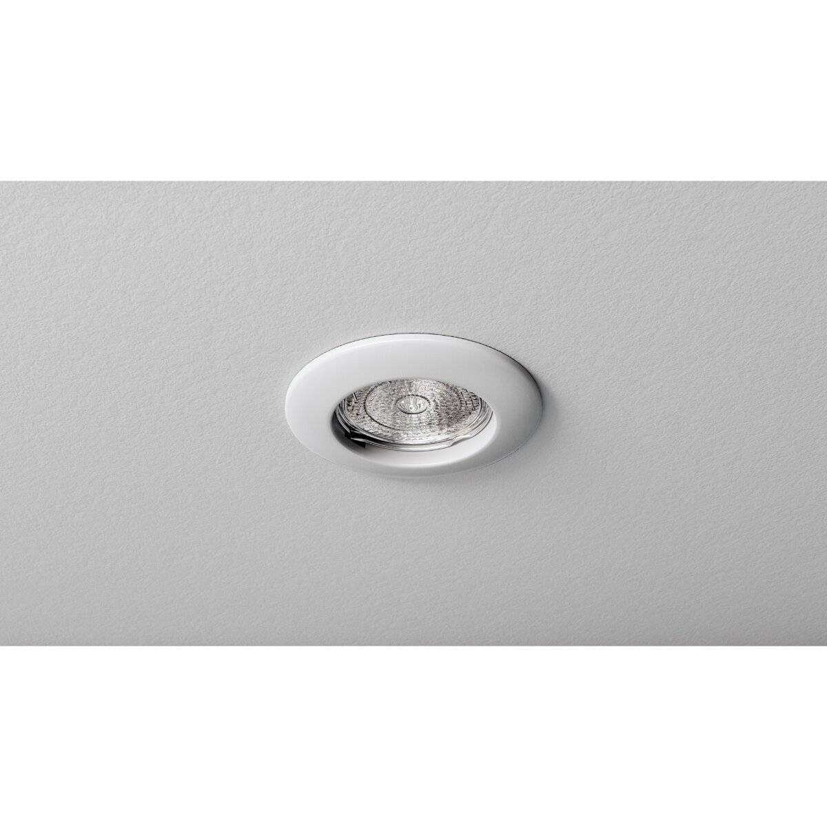 LED Labs ROKA Einbaurahmen für GU10 Deckenleuchte IP20 Rund Ø 60 mm Bohrloch Weiß