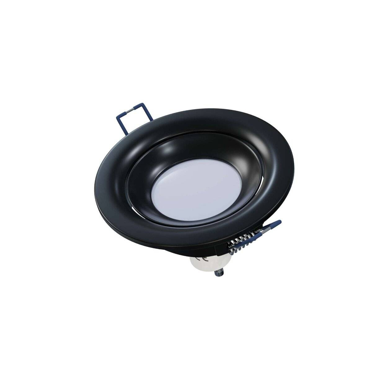 LED Labs LUCA Einbaurahmen für GU10 Deckenleuchte IP20 Rund Ø 65 mm Bohrloch Schwarz