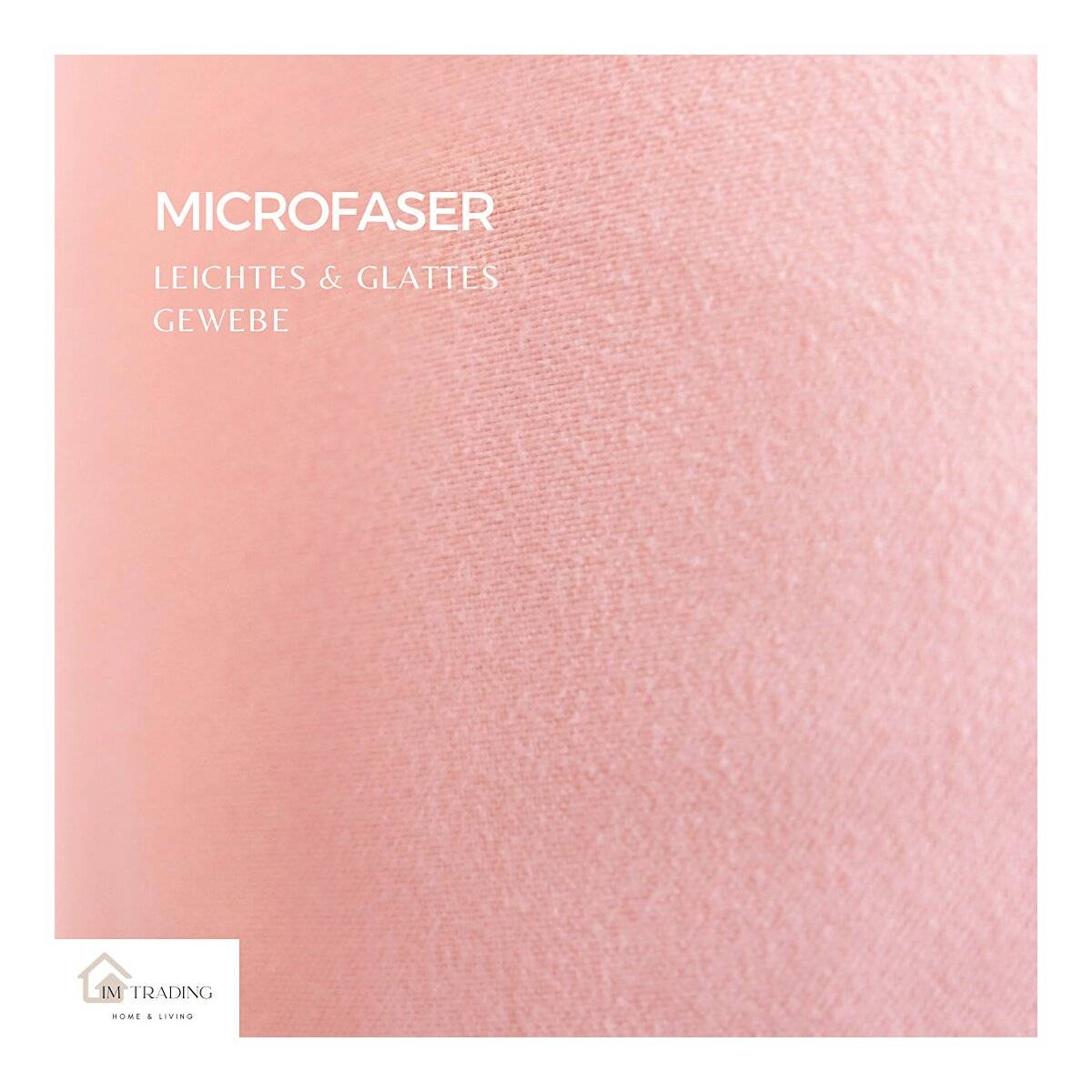 Mikrofaser-Bettwäsche 135 x 200 cm mit verdecktem Reißverschluss - einfarbiges Design Rosa