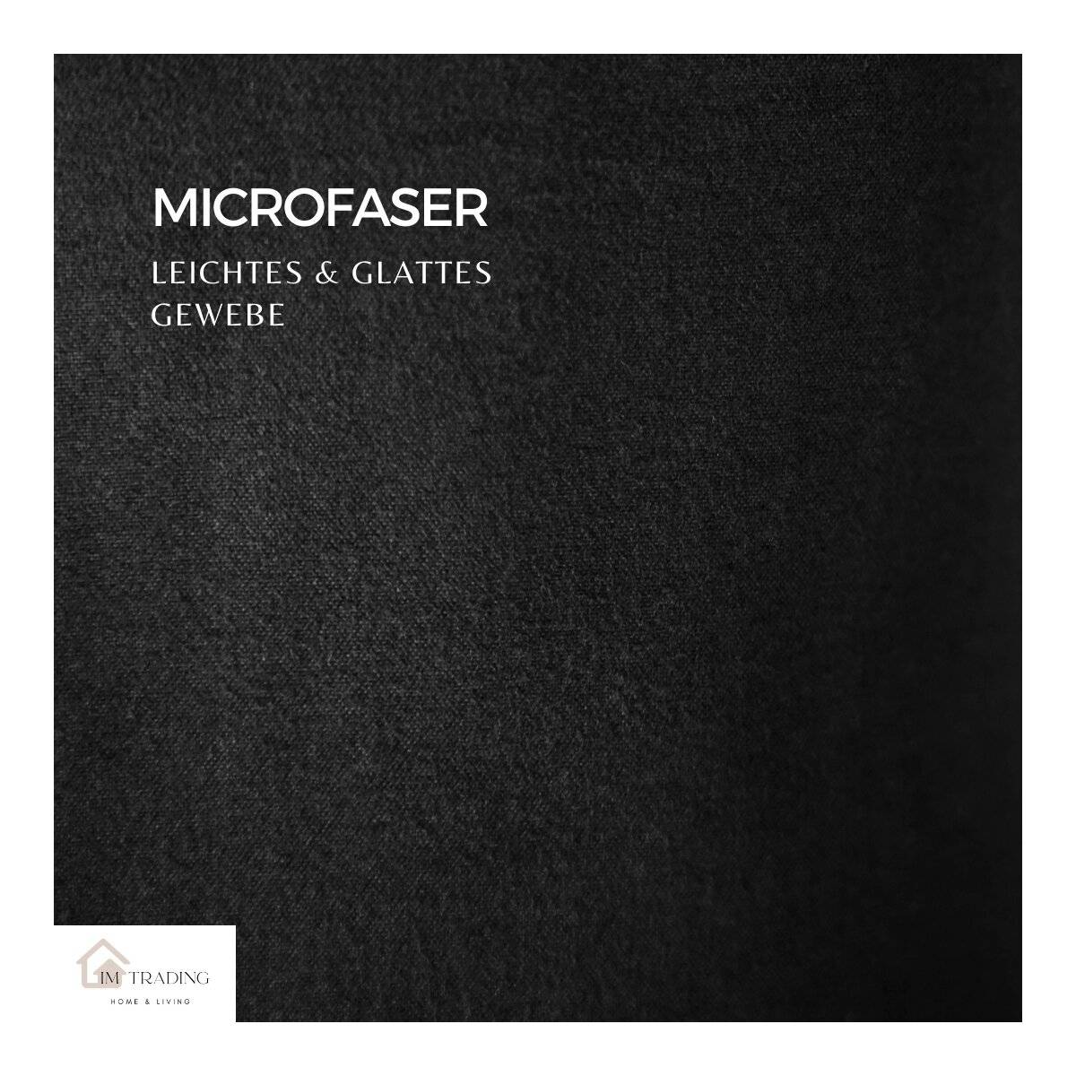 Mikrofaser-Bettwäsche 135 x 200 cm mit verdecktem Reißverschluss - einfarbiges Design Schwarz