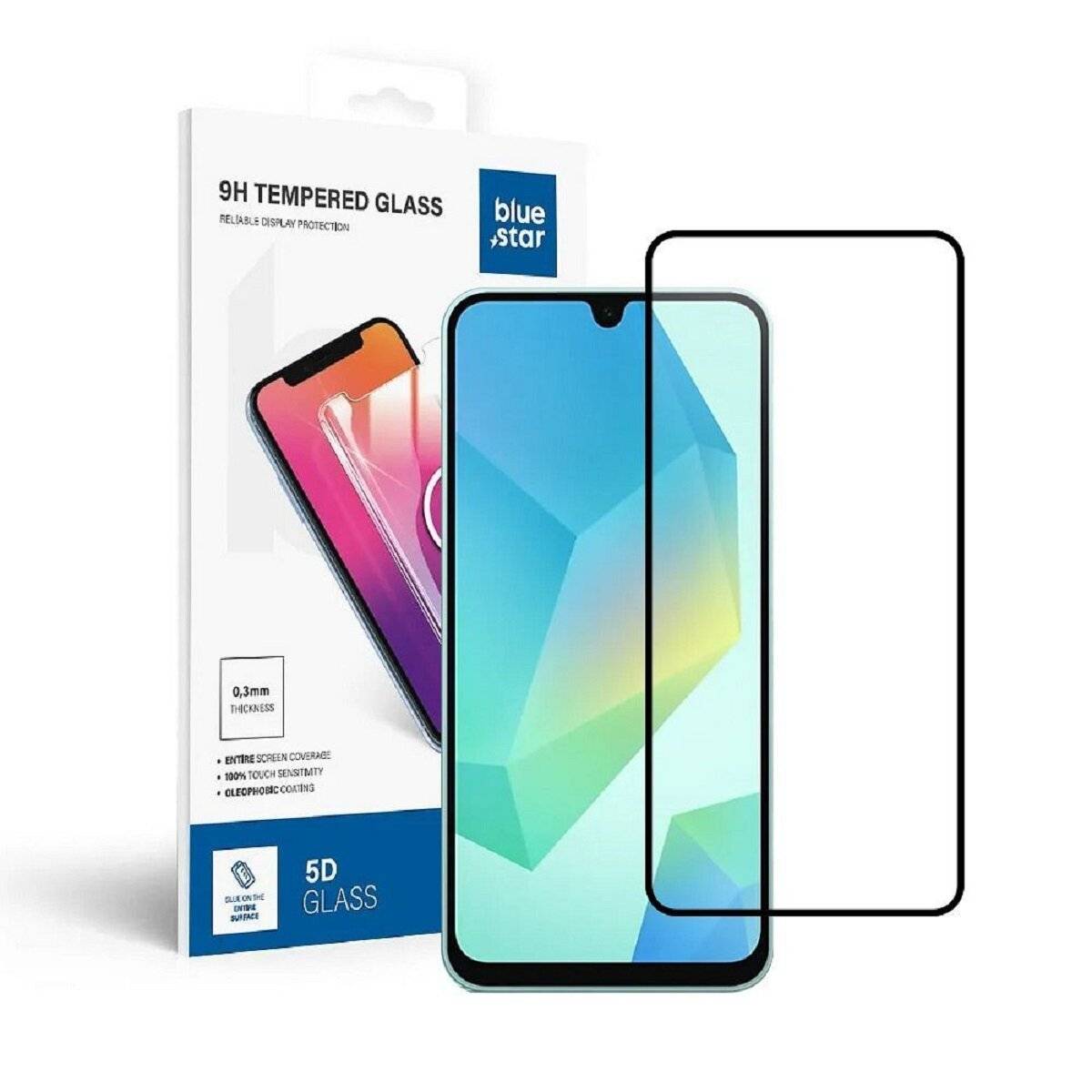 Blue Star 5D Full Glue Schutzglas – vollflächiger Displayschutz aus gehärtetem Glas kompatibel mit Samsung Galaxy A17 5G