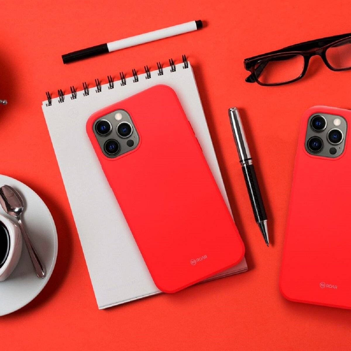 Schutzhülle aus mattem Silikon Handyhülle Bumper kompatibel mit Samsung Galaxy A17 5G Rot