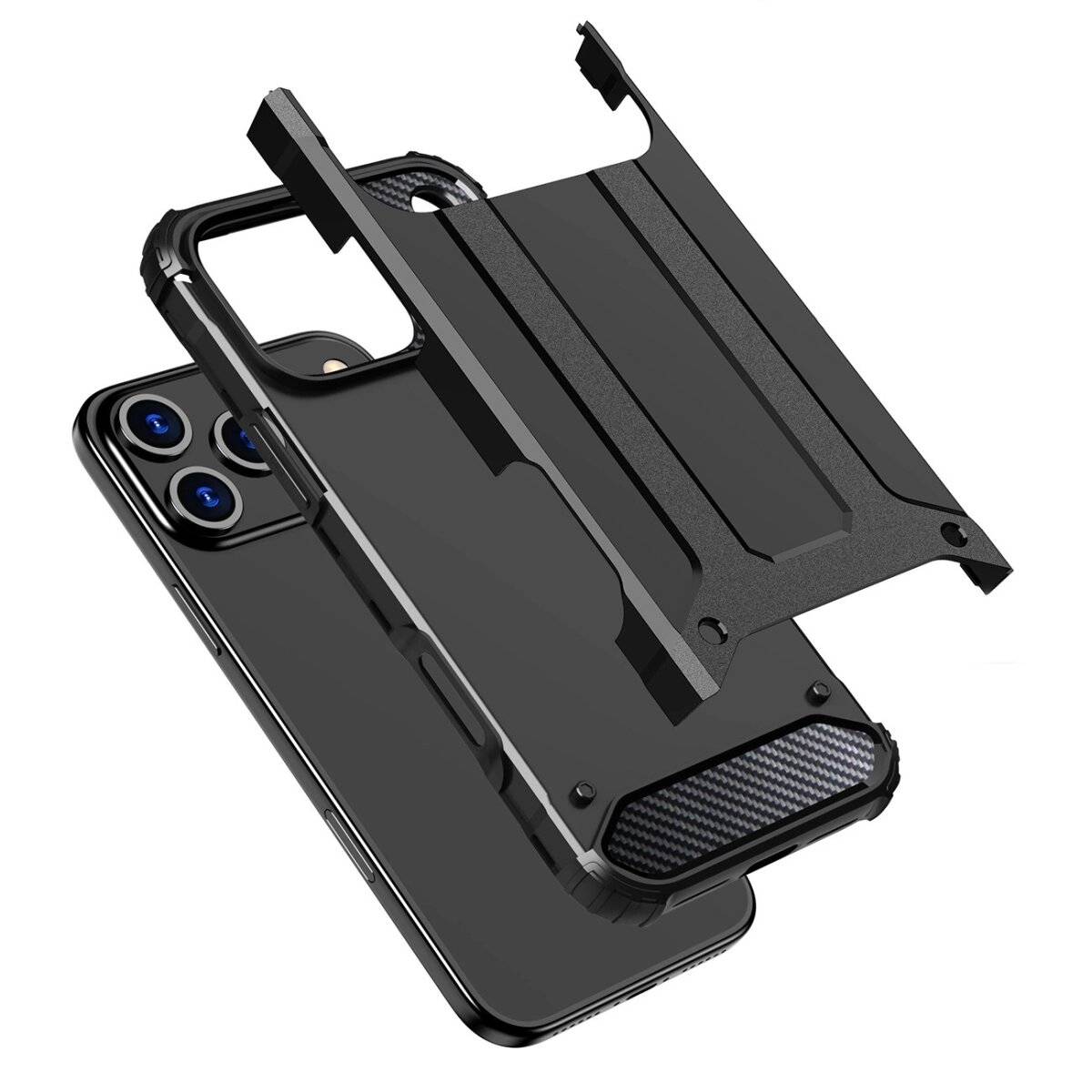 Hybrid Armor Schutzhülle Bumper kratzsicher mit verstärktem Kantenschutz kompatibel mit iPhone 17