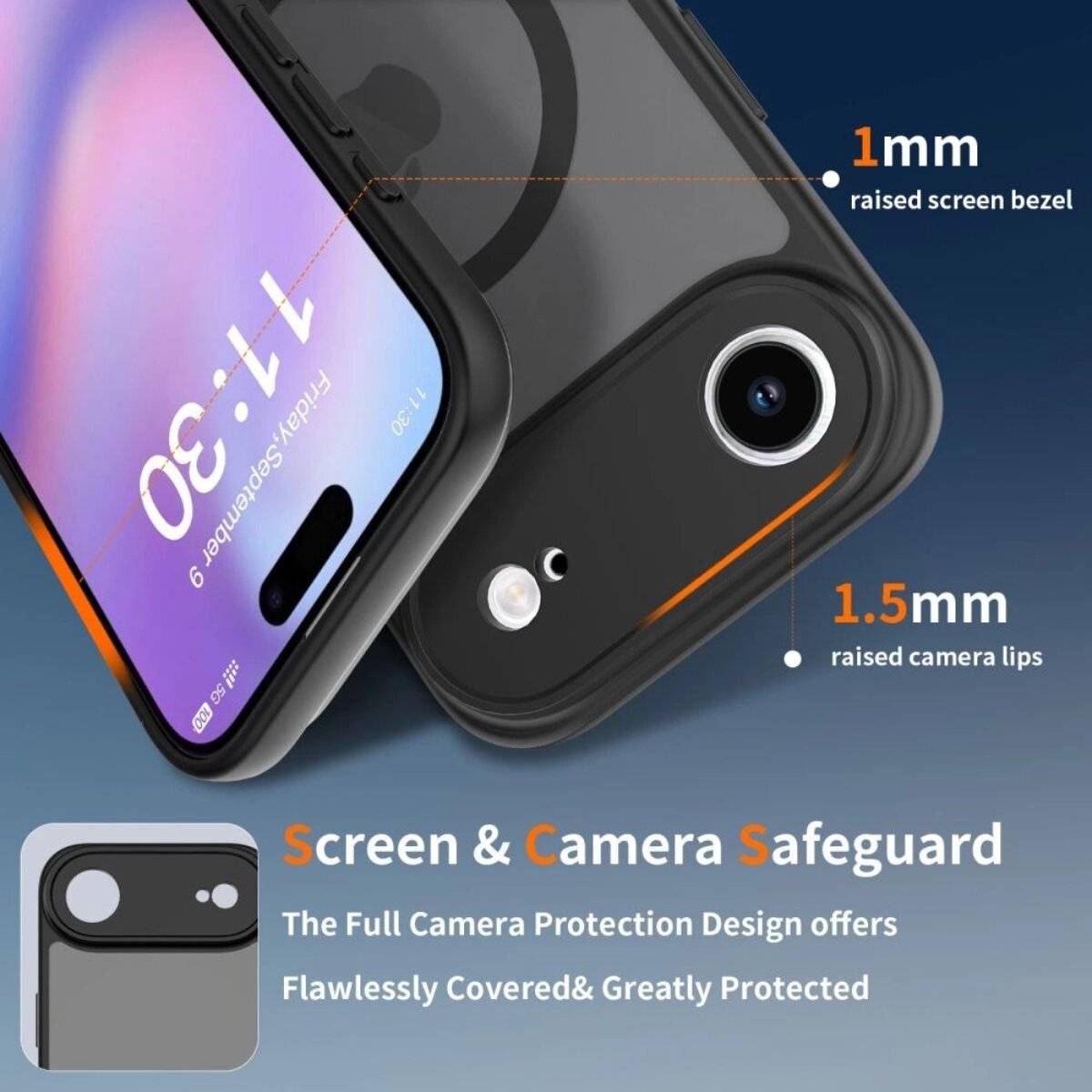Tech-Protect BasicMag Schutzhülle mit Magnetring Bumper kompatibel mit iPhone 17 Air