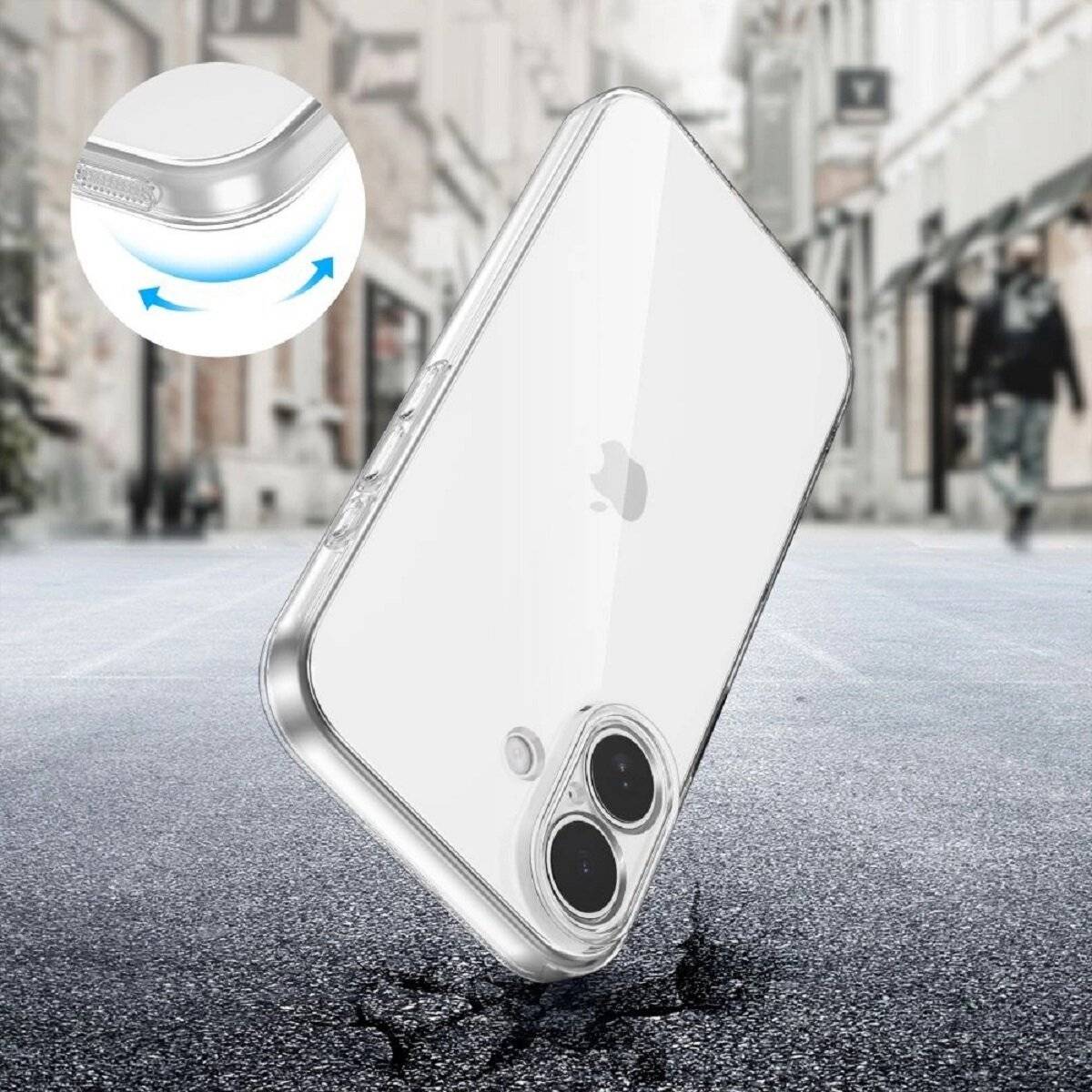 Tech-Protect FlexAir Handy Schutzhülle Handyhülle Bumper kompatibel mit iPhone 17 Transparent