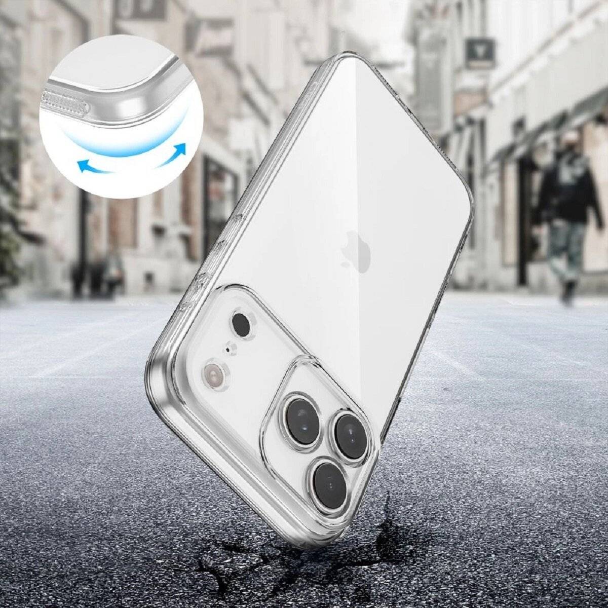 Tech-Protect FlexAir Handy Schutzhülle Handyhülle Bumper kompatibel mit iPhone 17 Pro Transparent